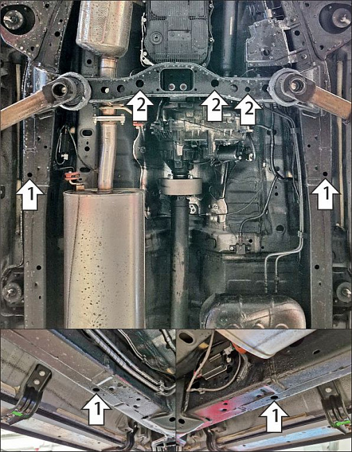 Защита стальная Мотодор (Раздаточная коробка), 2 мм,  Haval H5  2023- арт. 73120