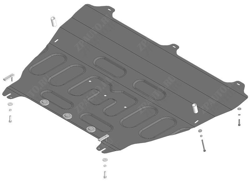Защита стальная Мотодор (Двигатель, Коробка переключения передач), 2 мм,  для Exeed RX  2023- арт. 79014