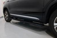Пороги алюминиевые "Slim Line Black" 1720 мм для автомобиля Changan CS75 FL 2020 арт. CHANCS7520-25B