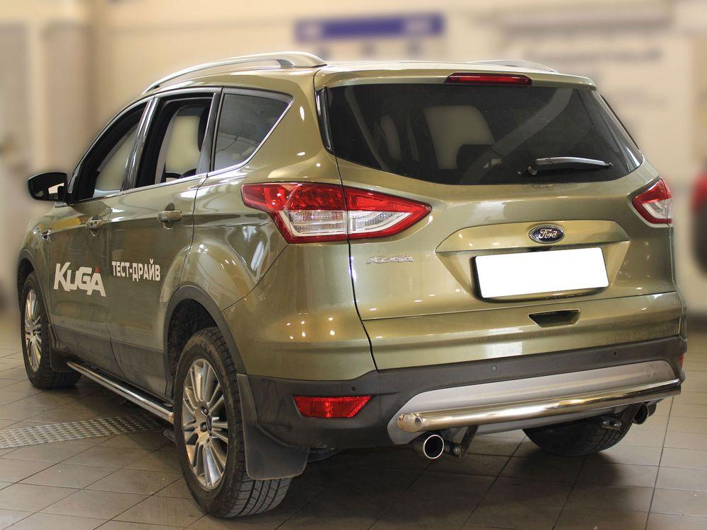 Защита заднего бампера радиусная d-60 для Ford Kuga 2013, Технотек FK2013_4
