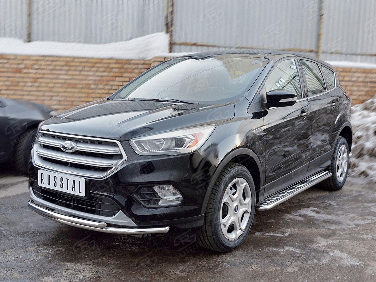 Защита переднего бампера d42/42 Ford Kuga 2016, Slitkoff FGZ-002594