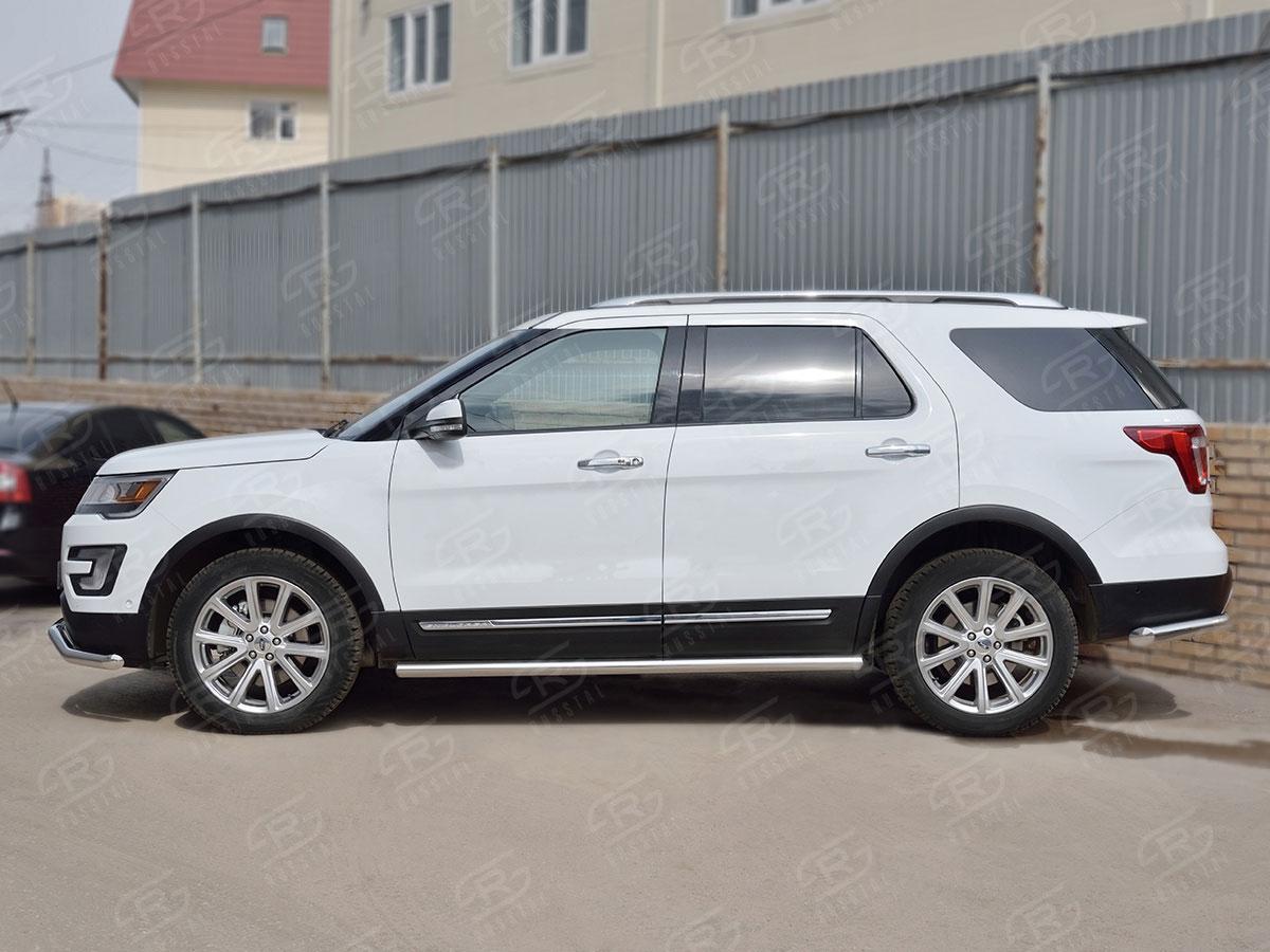 Пороги труба d57 вариант 3 для Ford Explorer 2015, Slitkoff FET-0026643