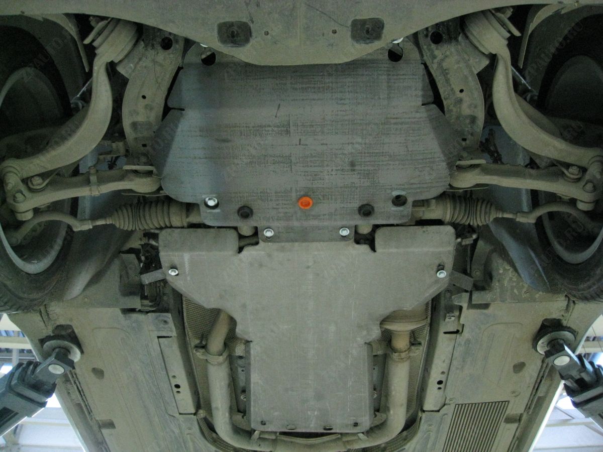 Защита  картера и КПП (2 части) Jaguar XF (X250) 2007-2016 V-3,0 AT RWD , ALFeco, сталь 2мм, арт. ALF4401st