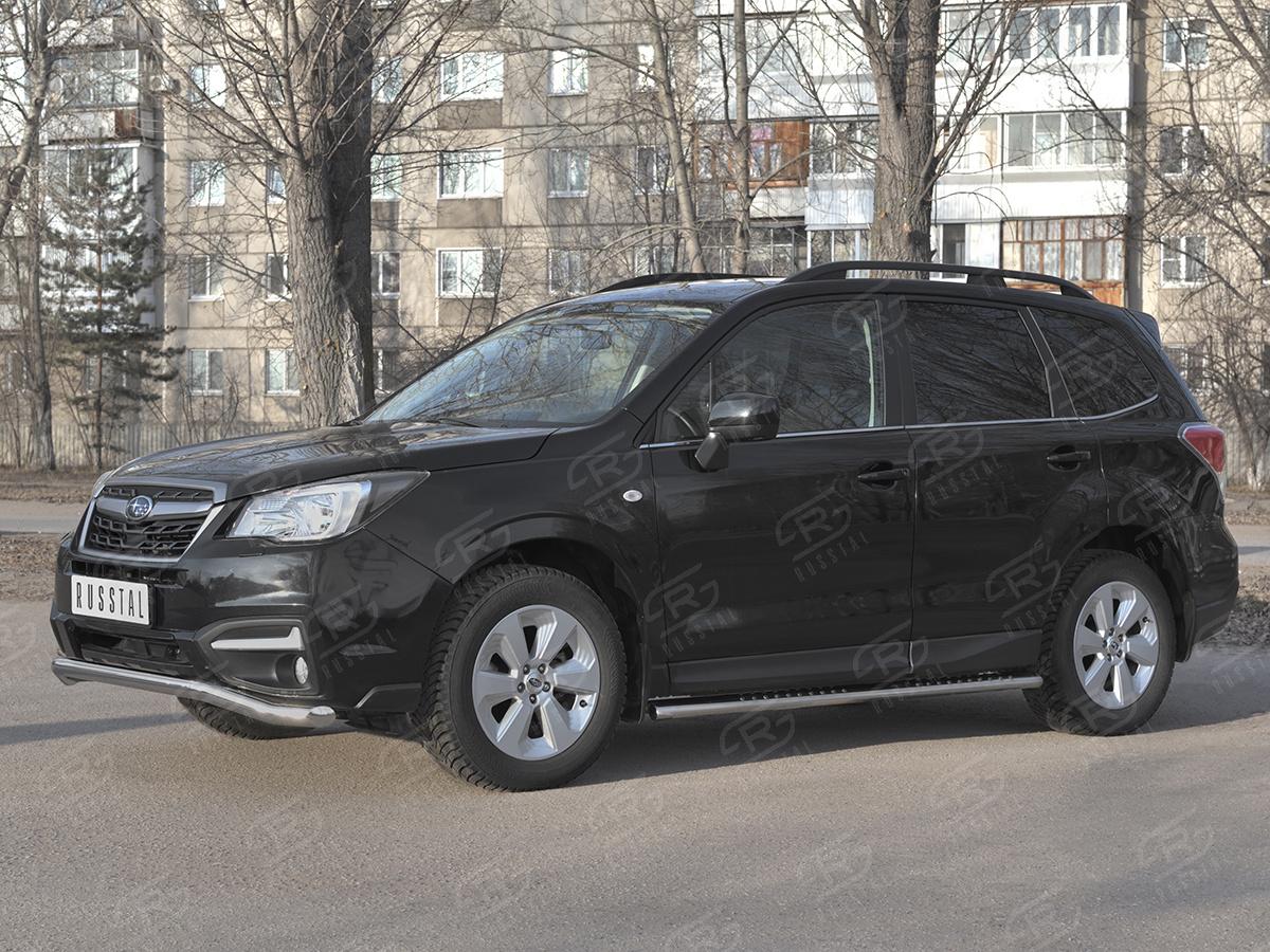 SUBARU-FORESTER(SJ)-2016-2018-Защита-переднего-бампера-d57-волна-SUFZ-003340, Slitkoff