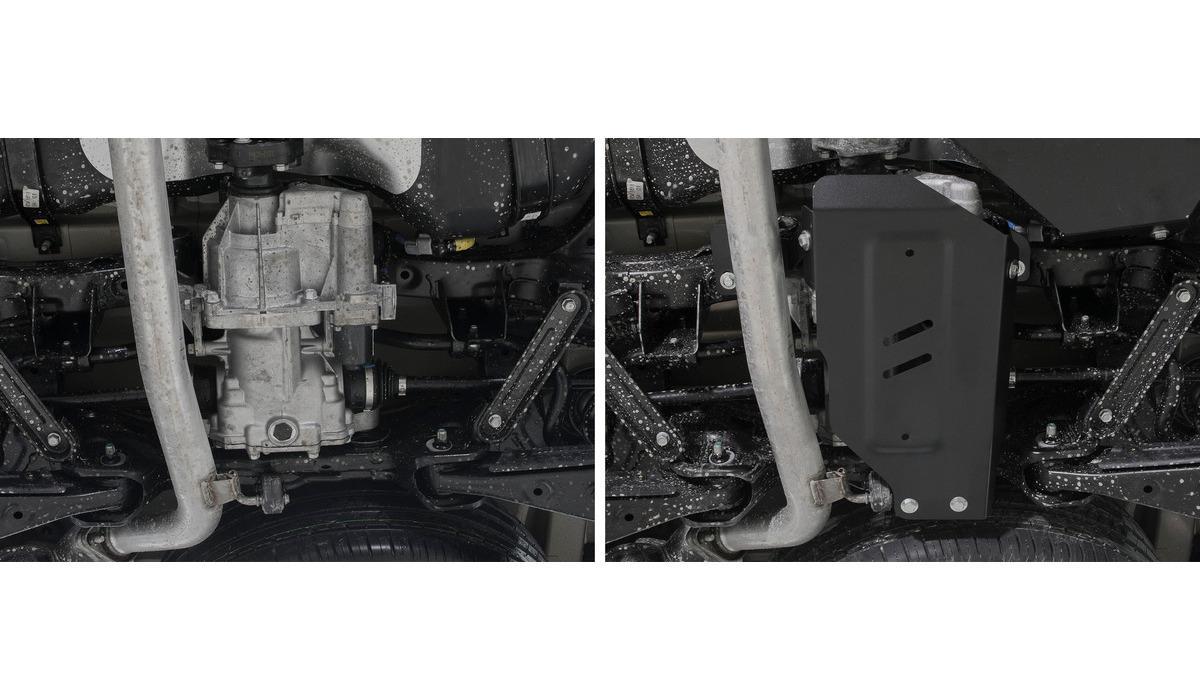 Защита редуктора АвтоБроня для Kia Sorento III Prime (V - 2.2D; 2.4; 3.3) 2015-2020, штампованная, сталь 1.8 мм, с крепежом, 111.02376.1
