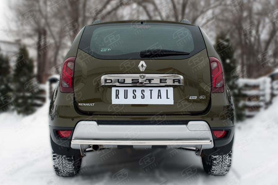Защита заднего бампера d42 на Renault Duster 2015, Slitkoff RDZ-002185