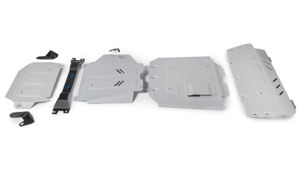 Защита радиатора, картера, КПП и РК Rival для Mercedes-Benz G-klasse W464 2018-н.в., штампованная, алюминий 6 мм, с крепежом, 4 части, K333.3946.1.6