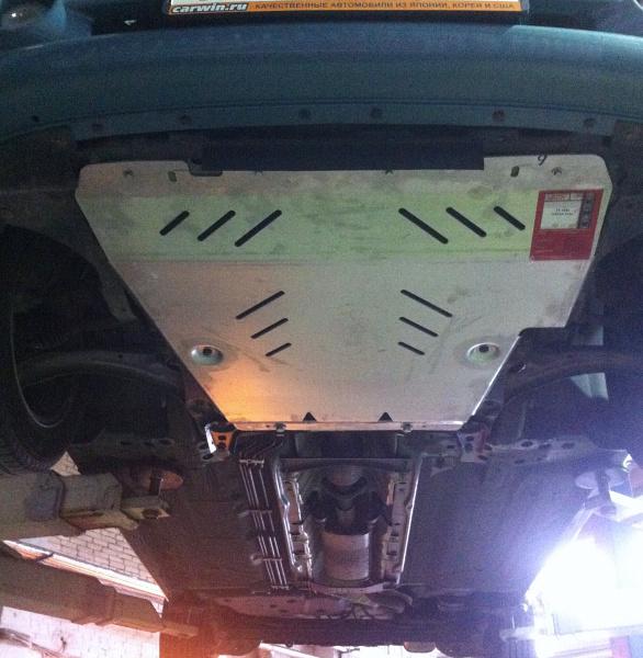 Защита картера и КПП для NISSAN Tiida  2004 - 2014, V-1,5; 1,6; 1,8, Sheriff, алюминий 5 мм, арт. 15.1683