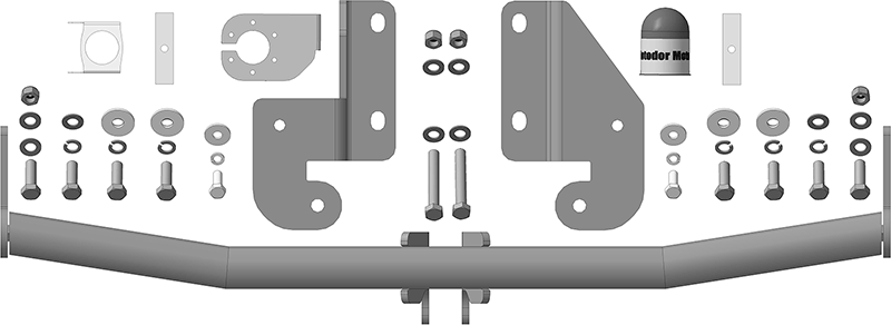 Фаркоп для KIA Rio , тип шара A, Motodor арт. 90910-A