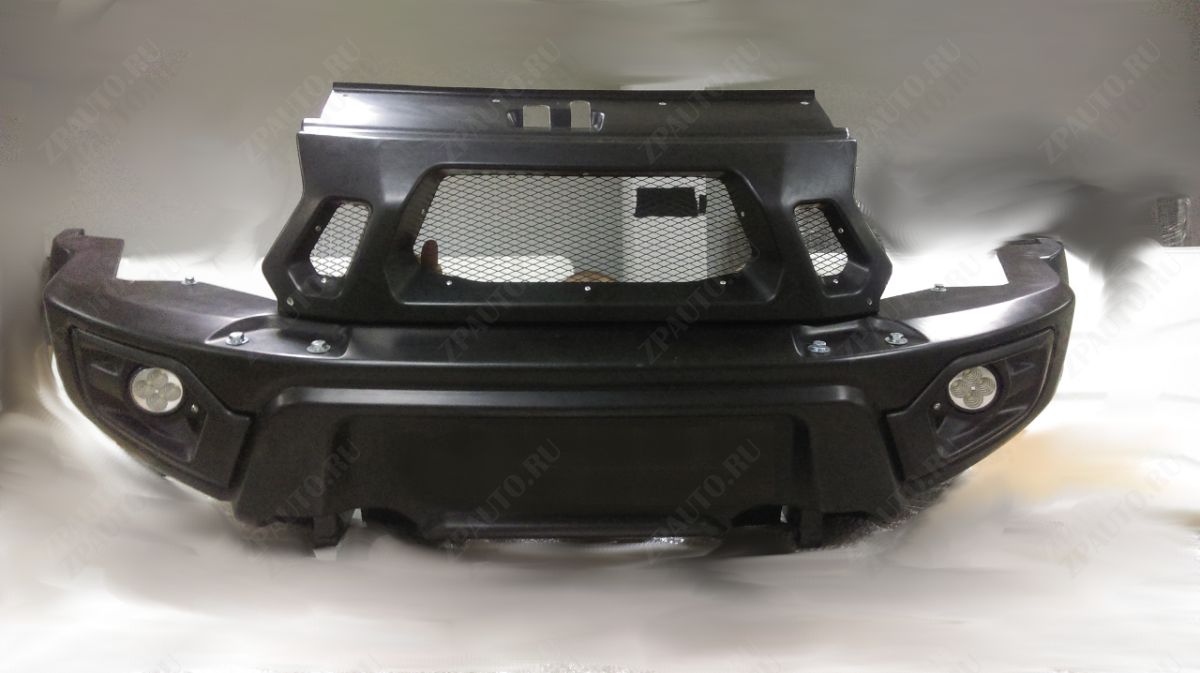 ABC.UAZ.FB.02B БАМПЕР АВС-ДИЗАЙН ПЕРЕДНИЙ UAZ ПАТРИОТ/ПИКАП/КАРГО 2005- (С ОПТИКОЙ)(ЧЕРНЫЙ)