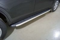 Пороги алюминиевые с пластиковой накладкой 1820 мм Haval DARGO 2022- арт. HAVDAR22-28AL