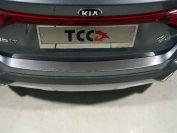 Накладка на задний бампер (лист шлифованный) для автомобиля Kia Rio X 2020 TCC Тюнинг арт. KIARIOX20-02