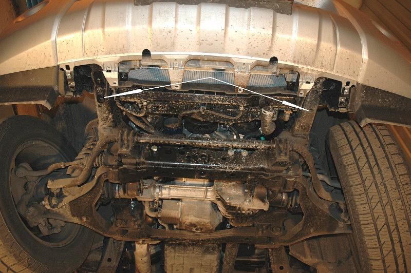 Защита радиатора для NISSAN Pathfinder   2005 - 2010, V-2,5; 4,0, Sheriff, алюминий 5 мм, арт. 15.1331