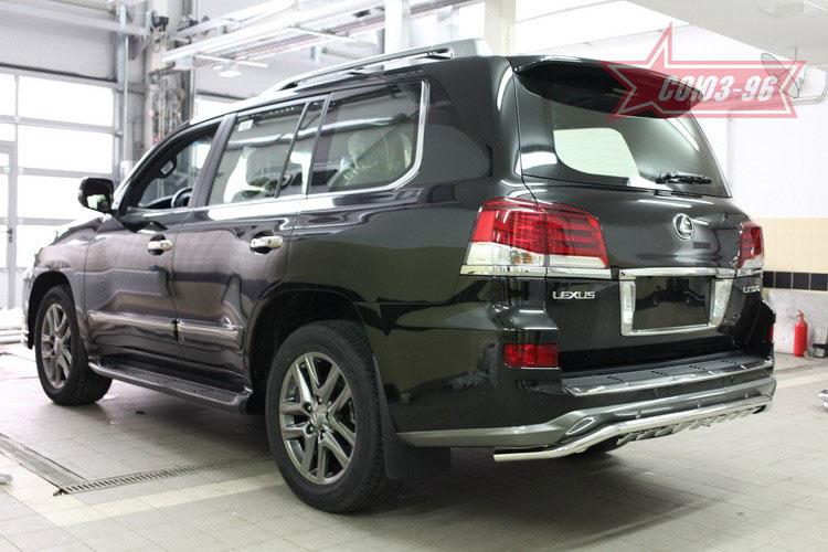 Защита задняя с декоративными элементами d42 для Lexus LX570 Sport 2013-, Lexus LX57.79.5020