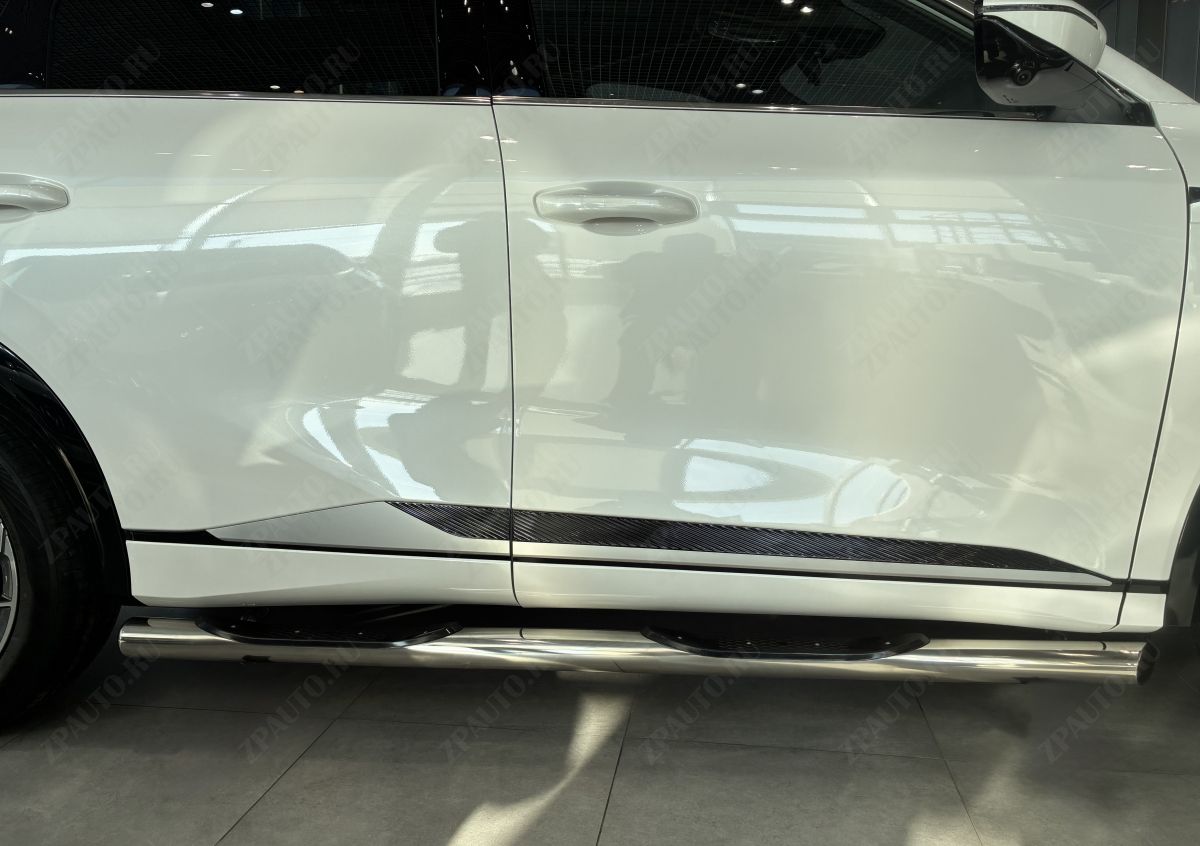 Пороги труба с проступью для автомобиля CHANGAN CS75 Plus IV 2025г арт. CGCS75P.25.93