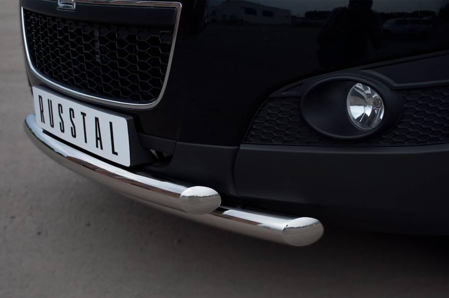 Защита переднего бампера d57/57 для Chevrolet Captiva 2012, Slitkoff CHCZ-000822