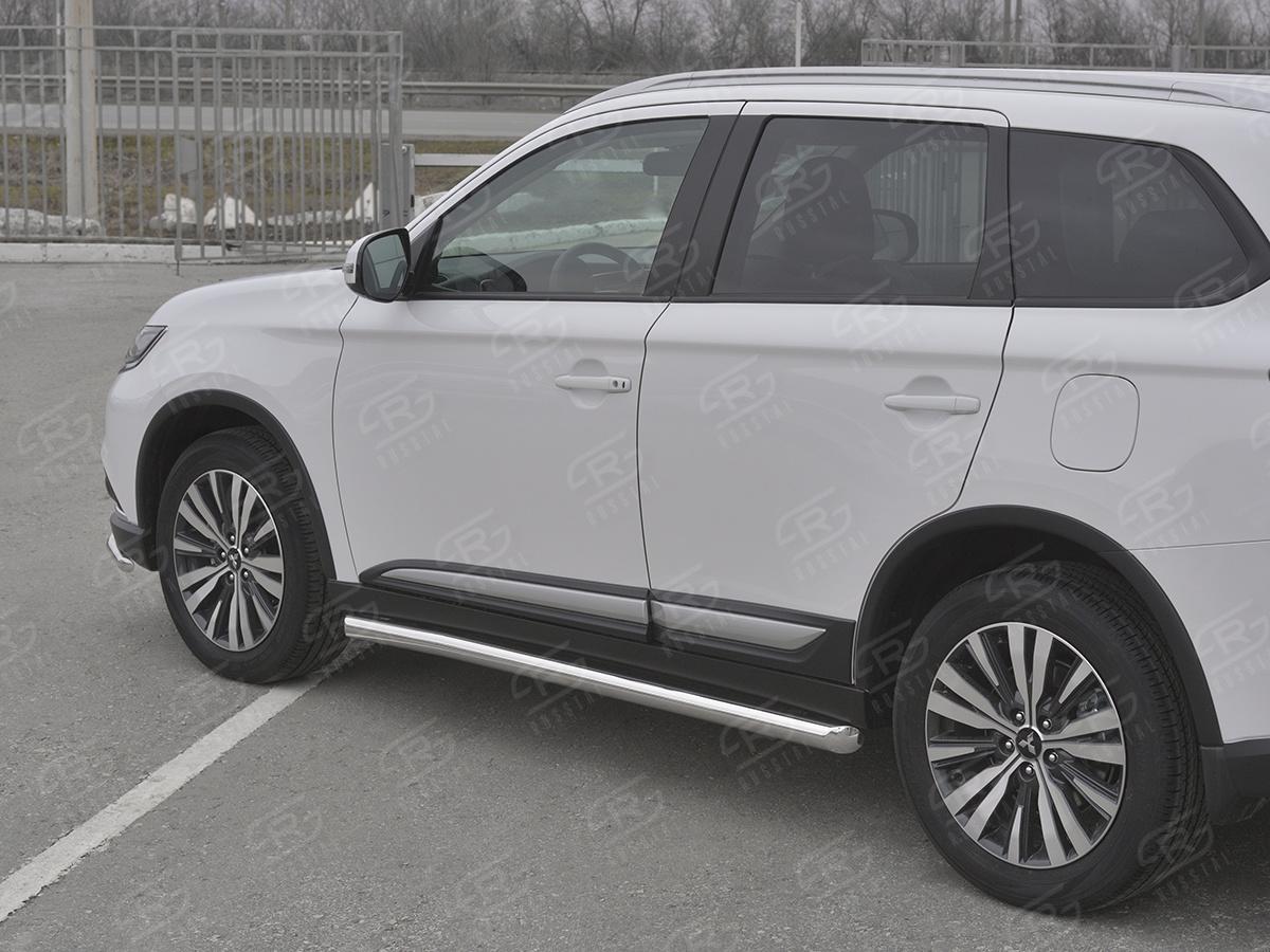 Пороги труба d57 (вариант 1) MOT-0032081 для автомобиля MITSUBISHI Outlander 2018-, Slitkoff