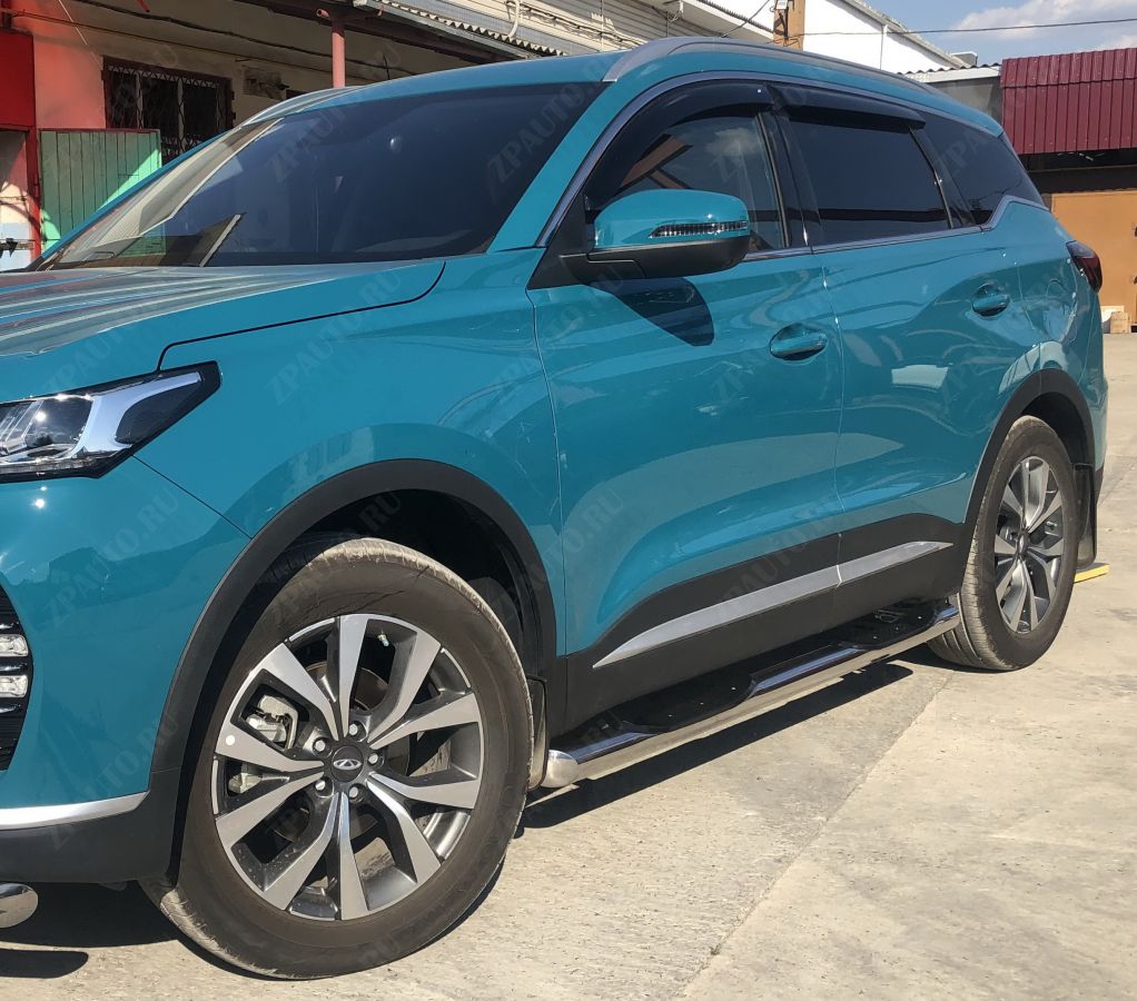 Пороги труба с проступью для автомобиля CHERY Tiggo 7L 2025 арт. CTG.7L.25.93