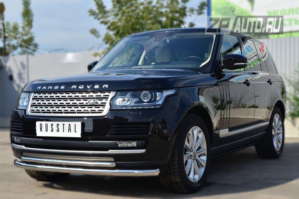 Защита переднего бампера d57/d42 для Land Rover Range Rover 2013, Slitkoff LRV-001441