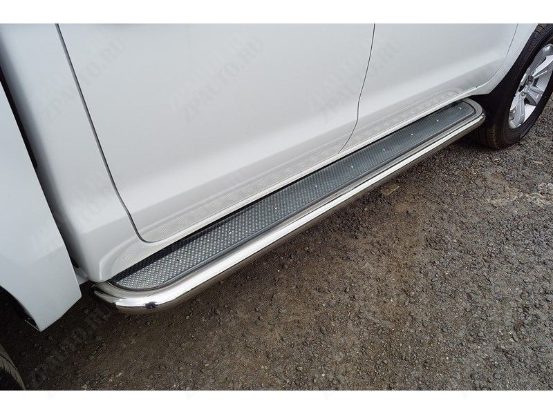 Пороги с площадкой (нерж. лист) 60,3 мм Sollers ST6 2023- арт. SOLST623-03