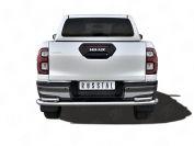 TOYOTA HILUX BLACK ONYX 2020- Защита заднего бампера d63 секции-d42 уголки THBOZ-003518