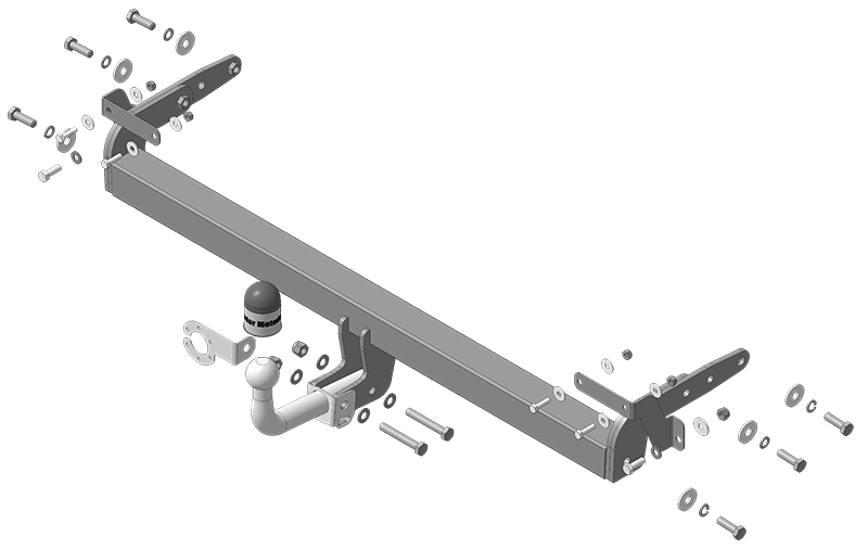 Фаркоп для Hyundai Tucson 2021-, тип шара A (оцинкованный), арт. 90913-A