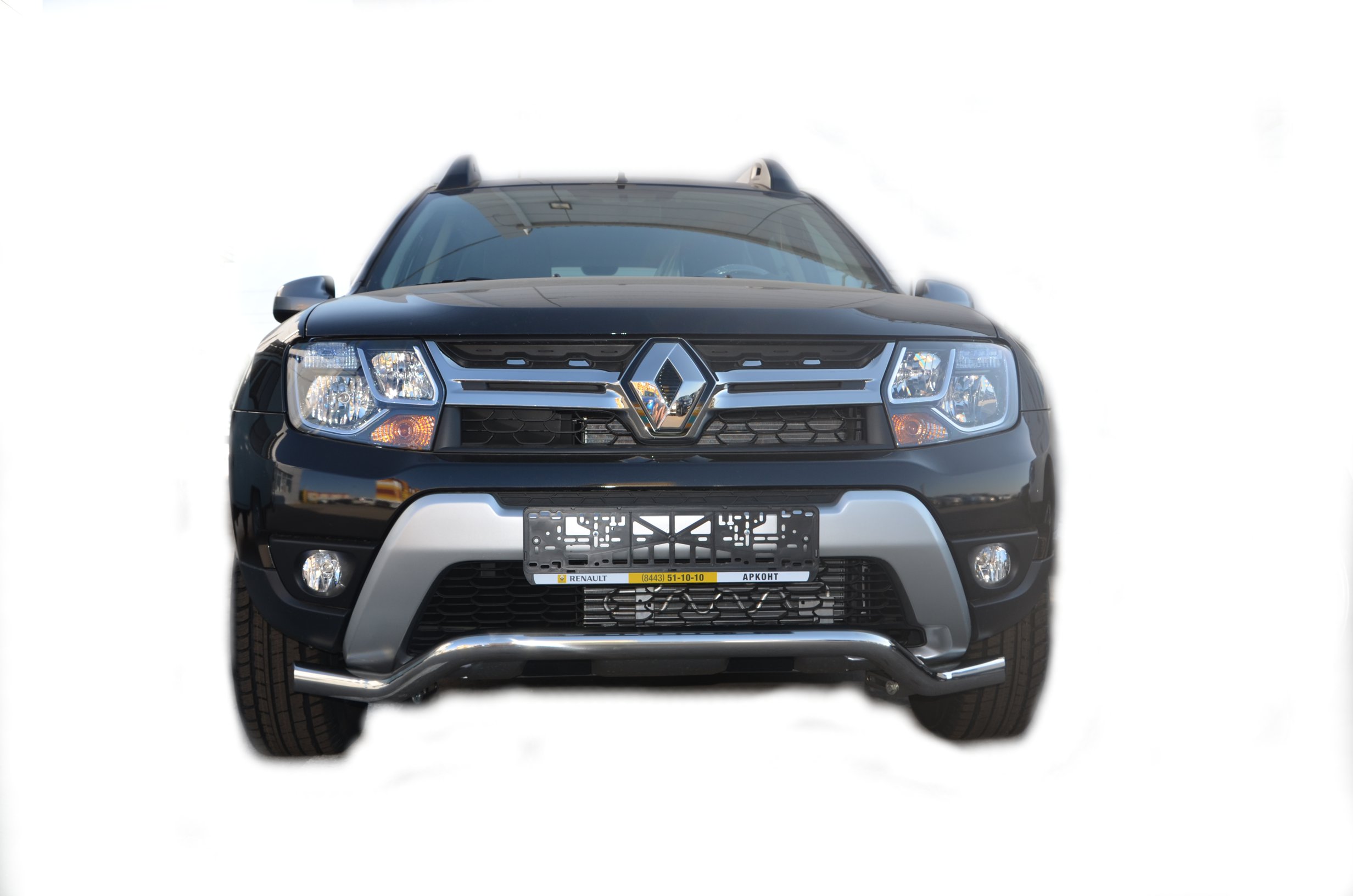 Защита переднего бампера скоба d53 для Renault Duster 4x2, RD.11.07-1, Россия