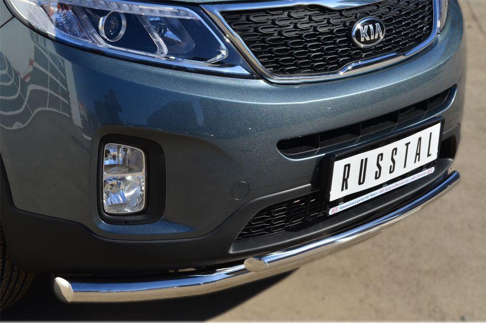 Защита переднего бампера d57/42 для KIA Sorento 2013, Slitkoff KIZ-001266
