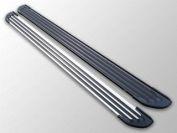 Пороги алюминиевые "Slim Line Silver" 1820 мм для автомобиля Ford Edge 2014-2015 TCC Тюнинг арт. FOREDG14-20S