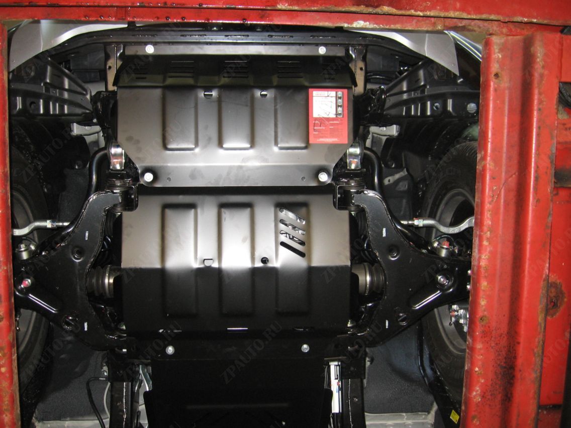 Защита картера и радиатора для MITSUBISHI Pajero Sport III  2016 -, V-2.4TD; 3.0, Sheriff, сталь 3 мм, арт. 14.2960 V2