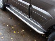 Пороги с площадкой (нерж.лист) 60,3 для автомобиля Mitsubishi Pajero IV 2011-2014, TCC Тюнинг MITPAJ413-06
