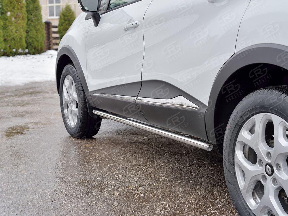 Пороги труба d42 вариант 3 Renault Kaptur 2016, Slitkoff RKPT-0024693