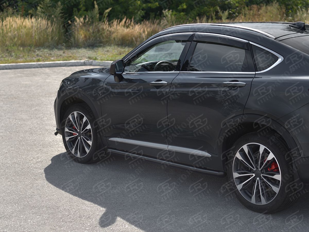 GEELY TUGELLA 2020- Пороги труба d57 (вариант 1) black GTGT-0039451CH