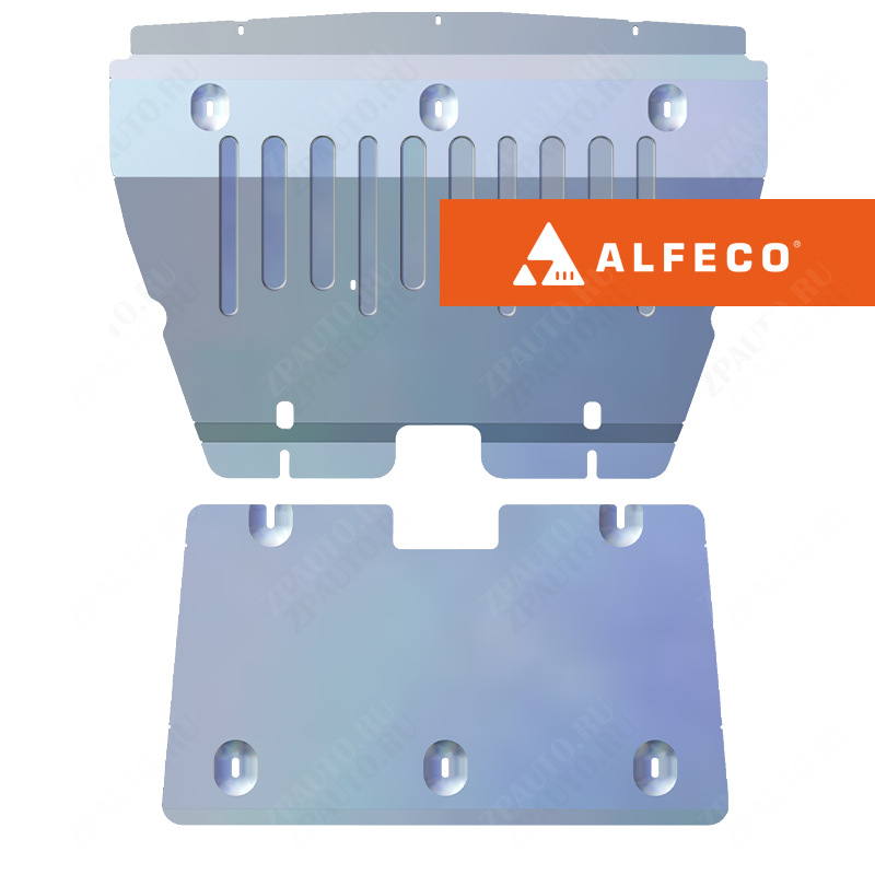 Защита  радиатора и картера (2 части) BMW 1series E81/E87 2004-2011 V-1,6; 1,8; 2,0 , ALFeco, алюминий 4мм, арт. ALF3414al