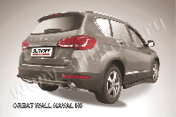 Защита заднего бампера d57 черная Haval H6 (2014-2020) , Slitkoff, арт. HavH6008B