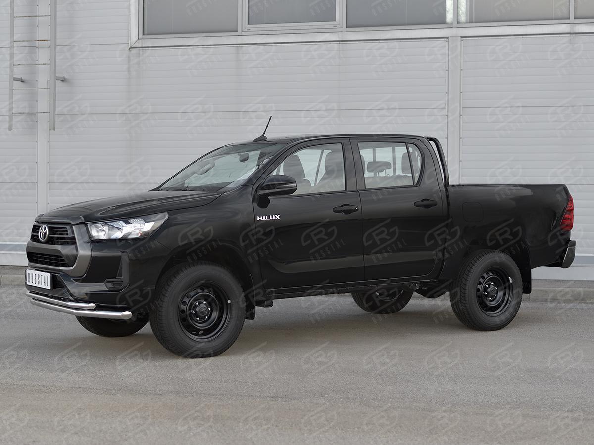 TOYOTA HILUX 2020- Защита переднего бампера d57 секции-d42 секции THZ-003494