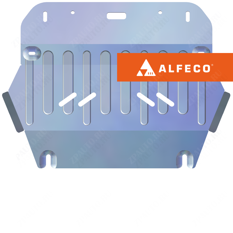 Защита  радиатора Isuzu MU-X 2021- V-all , ALFeco, алюминий 4мм, арт. ALF6005al-1