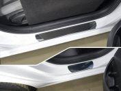 Накладки на пороги (лист зеркальный) 4шт для автомобиля Hyundai i30 2017-