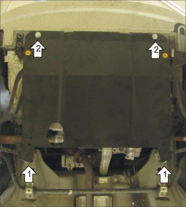 Защита АвтоСтандарт (Двигатель, Коробка переключения передач), 1,5 мм, Сталь для Datsun Mi-DO 2015- арт. 52114