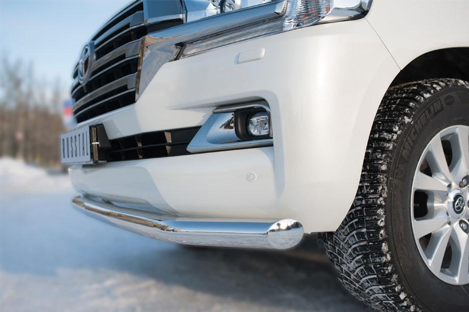 Защита переднего бампера d76 для Toyota Land Cruiser 200 2015, Slitkoff TLCZ-002162