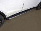 Пороги алюминиевые с пластиковой накладкой (карбон серые) 1720 мм для автомобиля Lifan X60 2017-, TCC Тюнинг LIFX6017-21GR