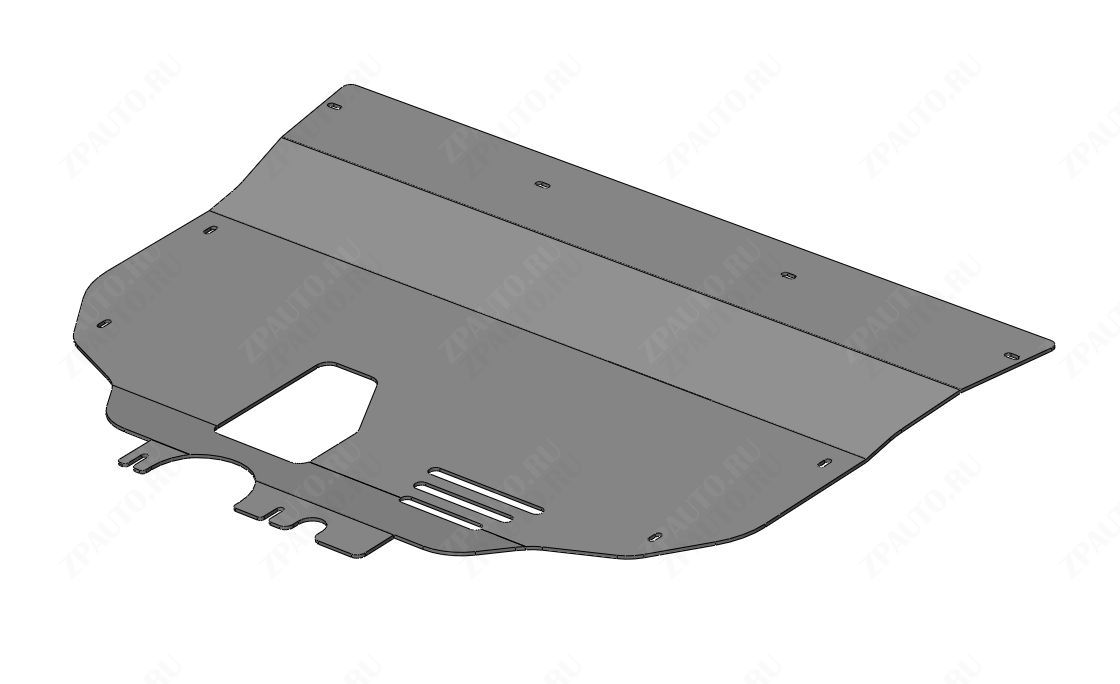 51.01ABC ЗАЩИТА КАРТЕРА ДВИГАТЕЛЯ И КПП GAC GS8 (2023-) / GAC TRUMPCHI M8 (2020-) (АЛЮМИНИЙ 4 ММ)