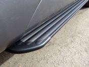Пороги алюминиевые "Slim Line Black" 1720 мм для автомобиля Mazda CX-5 2015-2016, TCC Тюнинг MAZCX515-41B