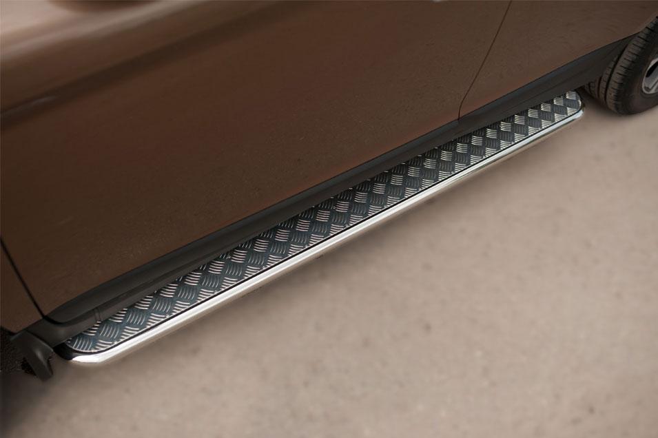 Пороги труба d42 с листом для Volvo XC60, Slitkoff VXCL-002077