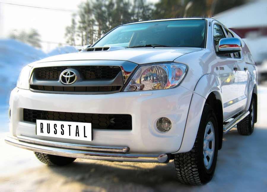 Защита переднего бампера d57/42 для Toyota Hilux, Slitkoff TLZ-000002