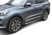 Защита порогов d57 труба Chery Tiggo 7 Pro (2020-2023) , Slitkoff, арт. CT7PR-006