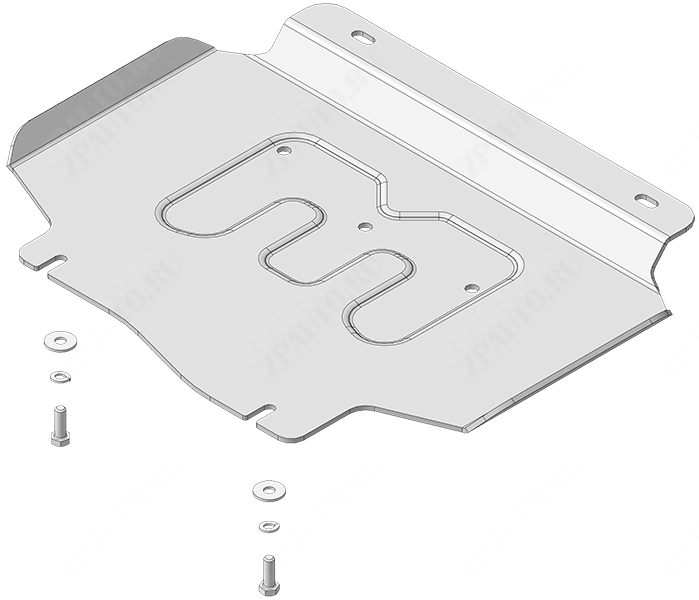 Защита алюминиевая Мотодор (Двигатель, Передний дифференциал), 5 мм,  Dodge Ram 1500 RHO  2024- арт. 32919