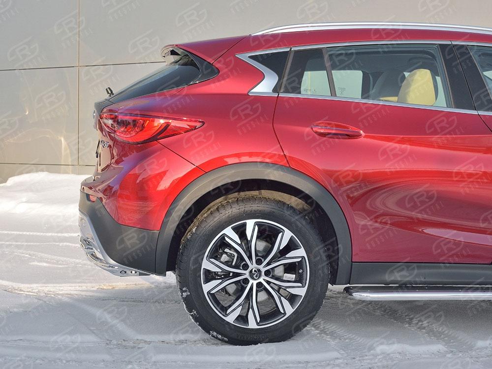 Защита заднего бампера d42/42 Infiniti QX30 2016, Slitkoff IQX3Z-002505