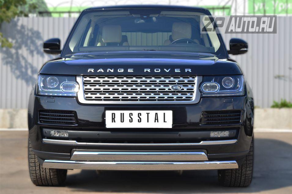 Защита переднего бампера d75х42/75х42 для Land Rover Range Rover 2013, Руссталь LRV-001440
