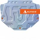 Защита  картера и КПП (большая) Mazda 3 2013-2019 V-all , ALFeco, алюминий 4мм, арт. ALF1307al